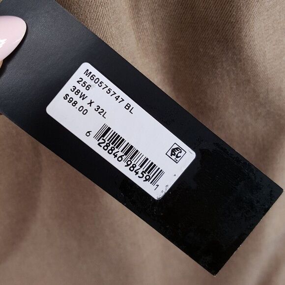 BLOOMINGDALES Pants Mens 38x32 Tan Tailored Fit Modern Trouser - Picture 4 of 5